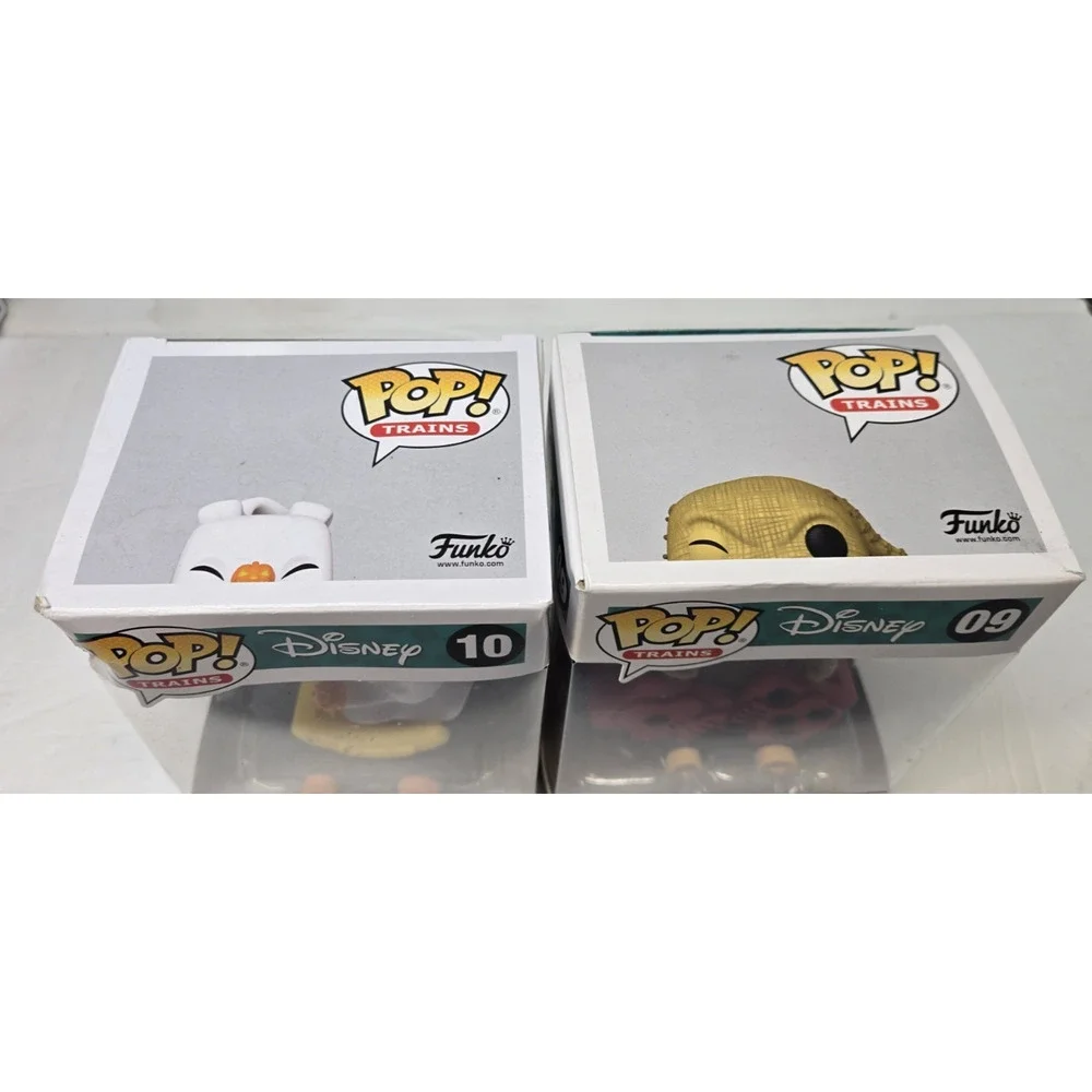 Funko Pop! Trains Disney Zero In Duck Cart #10 + Oogie Boogie In Dice Cart #09